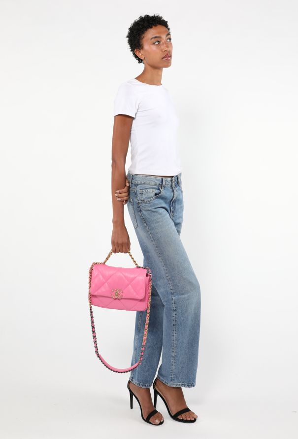 Chanel Pink 19 Medium Flap Bag - 4
