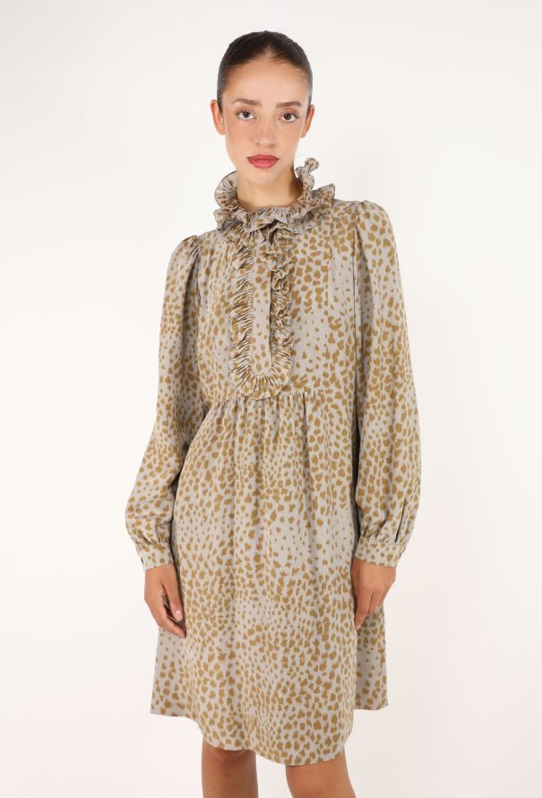 Chloé Ruffled Silk Smock Dress - 1