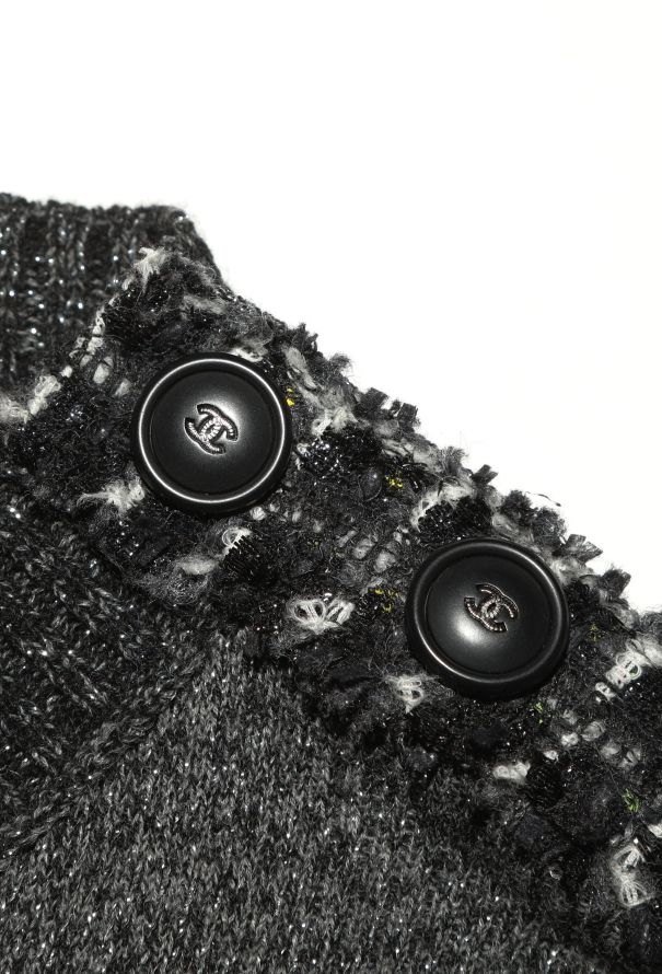 Chanel Lamé 'CC' Epaulette Sweater - 5