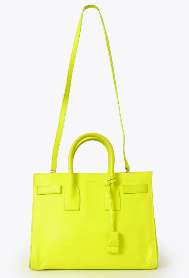 Saint Laurent Neon Yellow Small Sac de Jour - 3