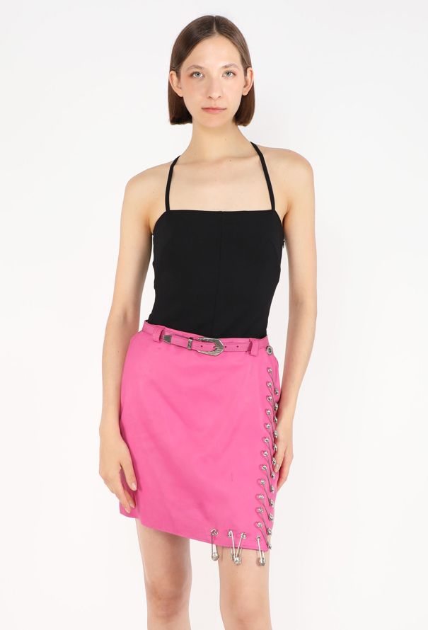 Gianni Versace Safety Pin Leather Skirt, S/S 1994 - 1