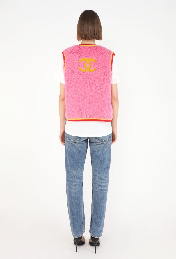 Chanel F/W 1994 Alpaca Fur ‘CC’ Vest - 6