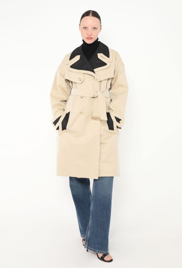 Chanel '90s Bicolor Belted Trench Coat - 4