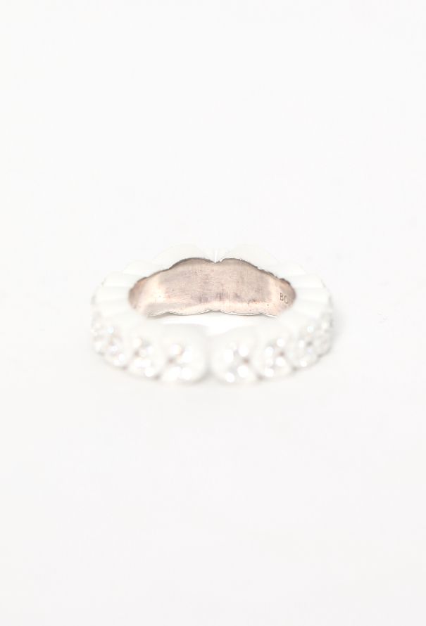 Bottega Veneta S/S 2021 Embellished Silver Flower Ring - 7 Bottega Veneta S/S 2021 Embellished Silver Flower Ring - 7