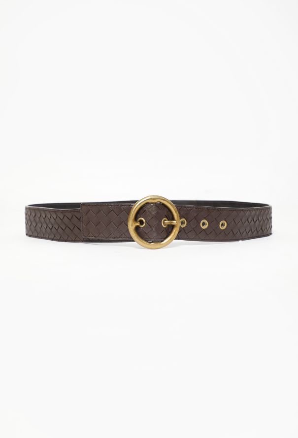 Bottega Veneta Intrecciato Calfskin Belt - 1