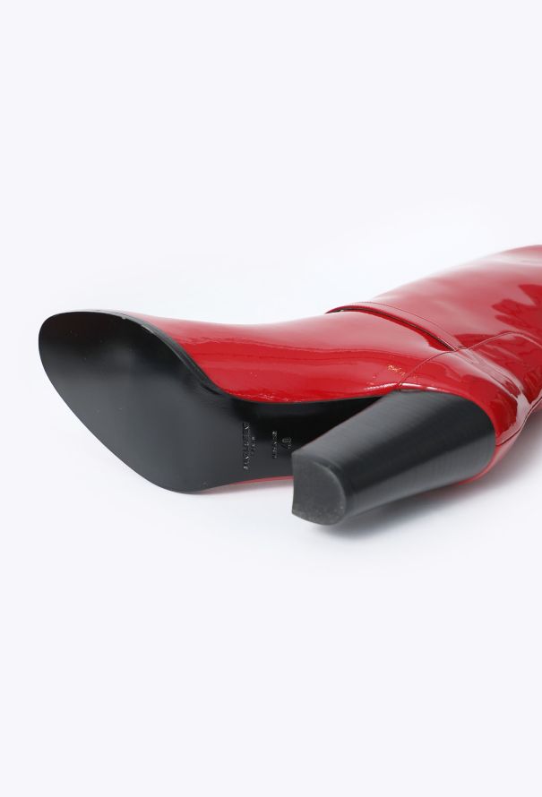 Saint Laurent 2014 Patent Knee-High Boots - 5