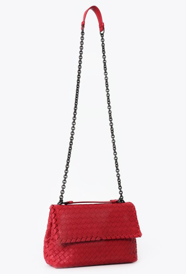 Bottega Veneta Olimpia Red signature Intrecciato leather Shoulder Bag - 3