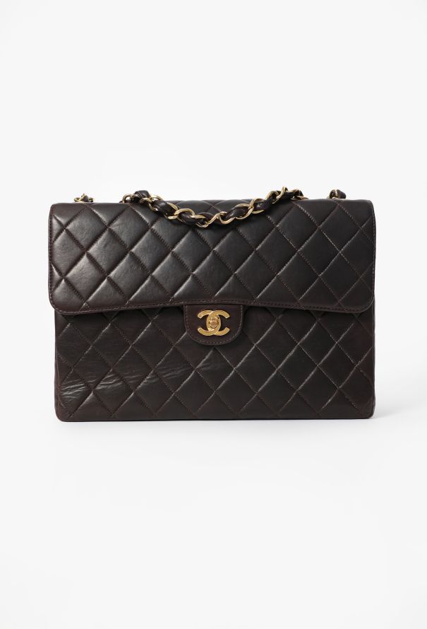 Chanel Chocolate Brown Jumbo Timeless Flap Bag - 3