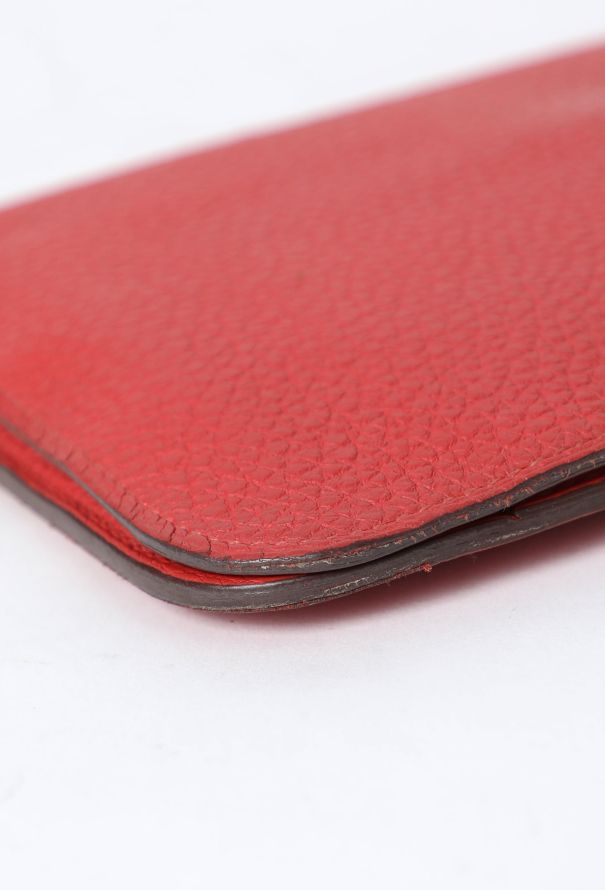 Hermès Red Taurillon Clémence Dogon GM Wallet - 10