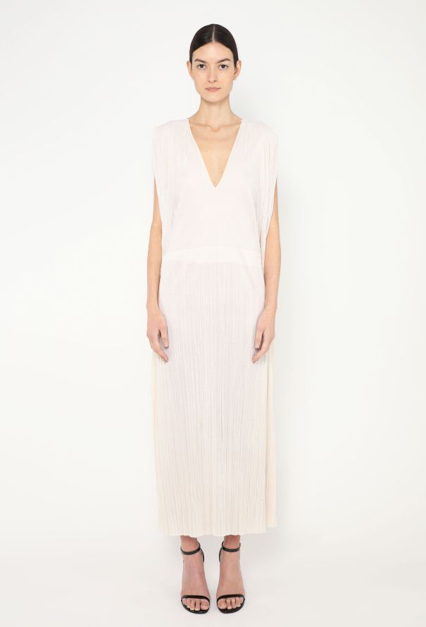 Jil Sander S/S 2024 Pleated Silk Kaftan - 1