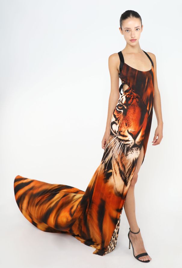 Roberto Cavalli S/S 2022 Re-Edition 2001 Tiger Gown - 1