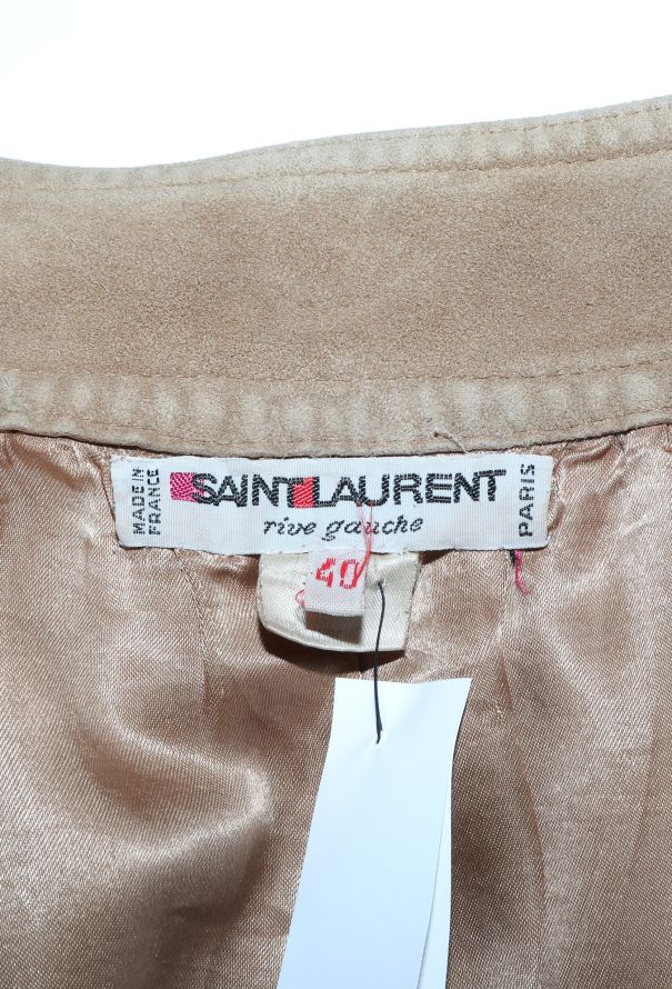 Saint Laurent Vintage Suede Gathered Skirt - 5