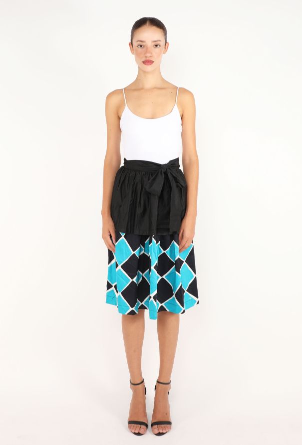 Saint Laurent Harlequin Cotton Skirt, Spring 1983 - 2