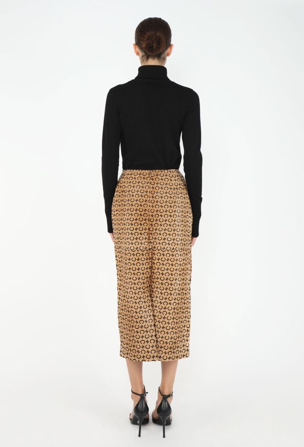 Céline Vintage Triomphe Pony Hair Skirt - 4