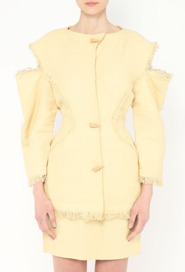 Thierry Mugler Rare '80s Fringe Trim Hourglass Ensemble - 6