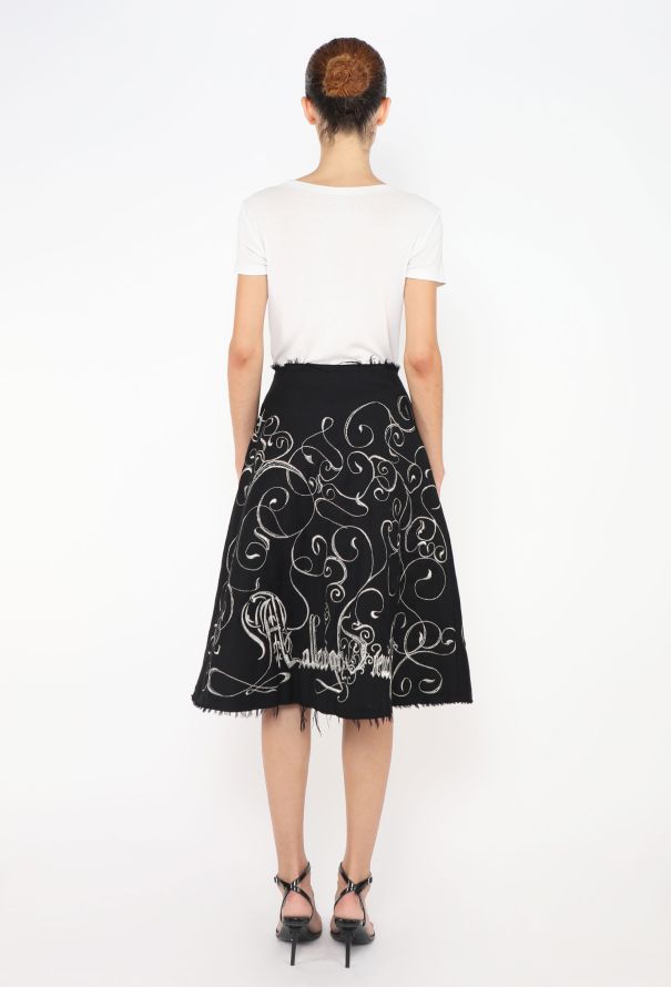 Alexander McQueen COLLECTOR F/W 1999 'The Overlook' Scripted Skirt - 5