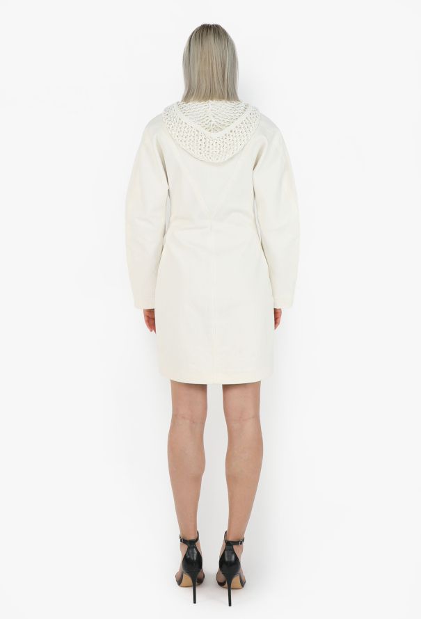 Bottega Veneta S/S 2021 Linen Crochet Hood Dress - 7