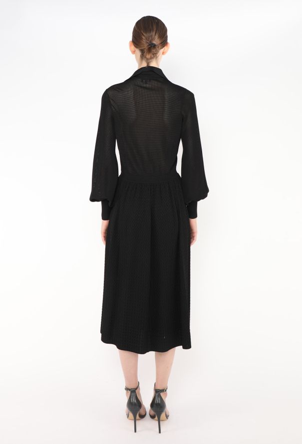 Chanel 2020 Embroidered Knit 'CC' Dress - 4