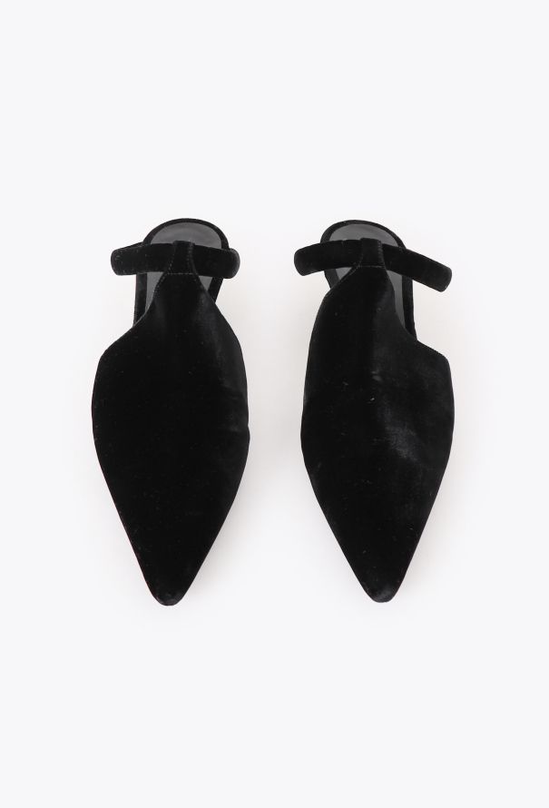Khaite 2021 Inez Velvet Mules - 3