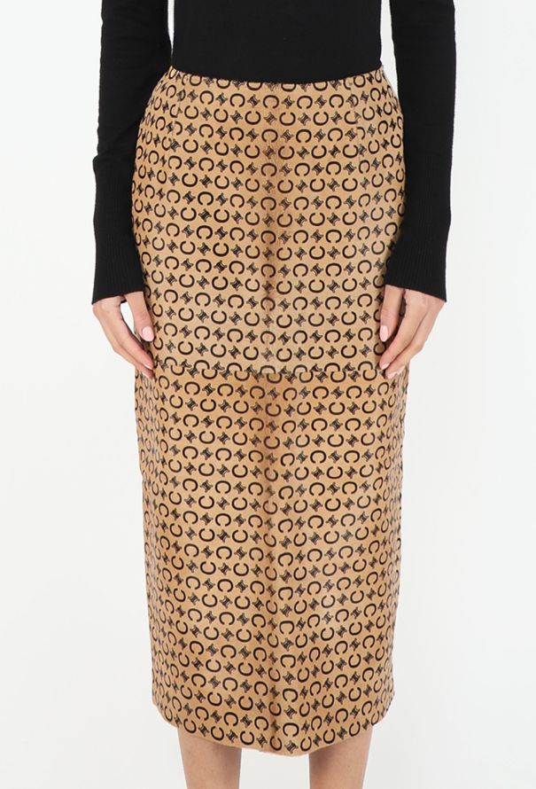 Céline Vintage Triomphe Pony Hair Skirt - 2