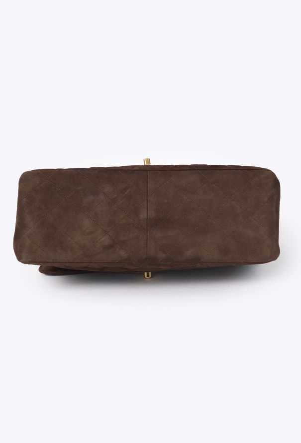 Chanel Rare '90s Suede Jumbo Classic Double Sided Flap Bag - 8