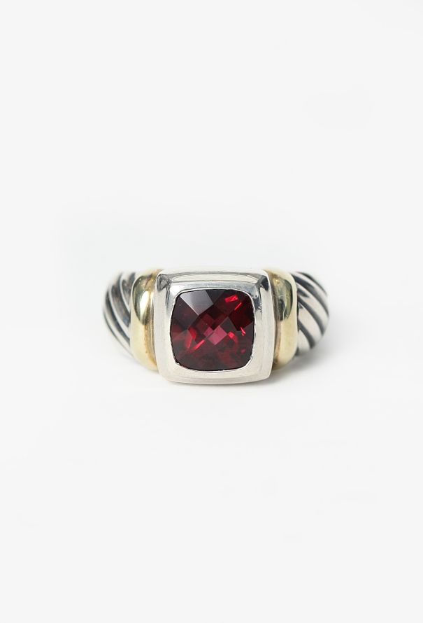David Yurman 14K Yellow Gold & Garnet Cocktail Sterling Ring - 1