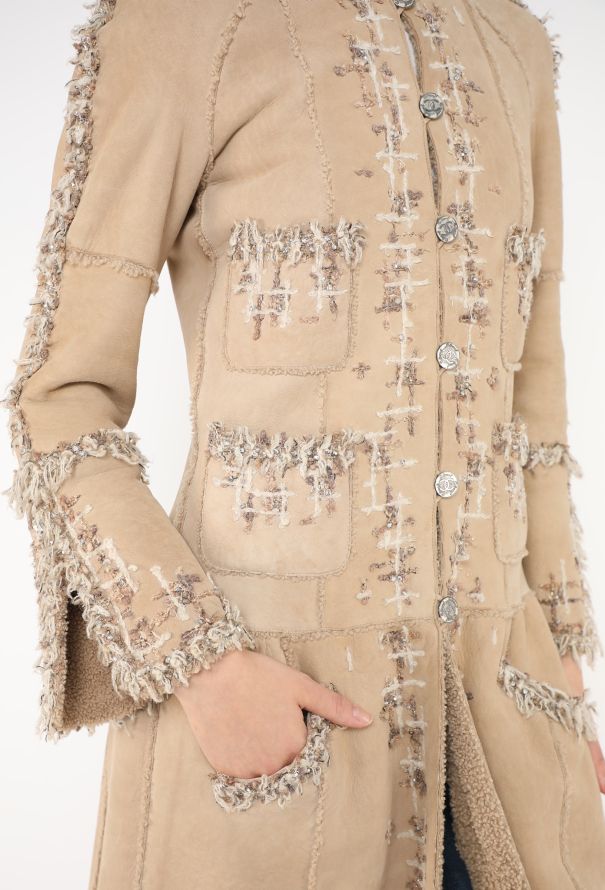 Chanel COLLECTOR F/W 2005 Embellished Shearling Coat - 3 Chanel COLLECTOR F/W 2005 Embellished Shearling Coat - 3
