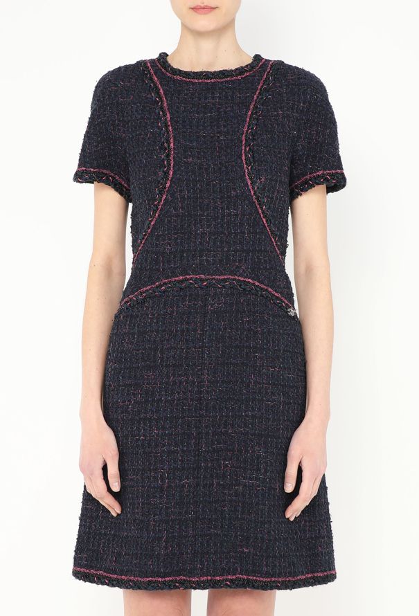 Chanel Iridescent Braided Tweed Dress - 1