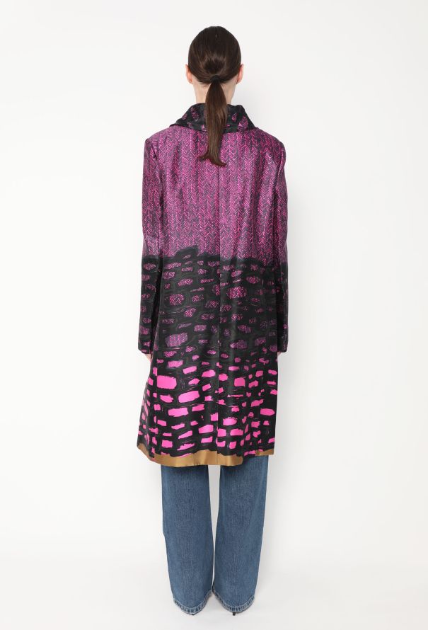 90s BALENCIAGA wool/silk iridescent coat