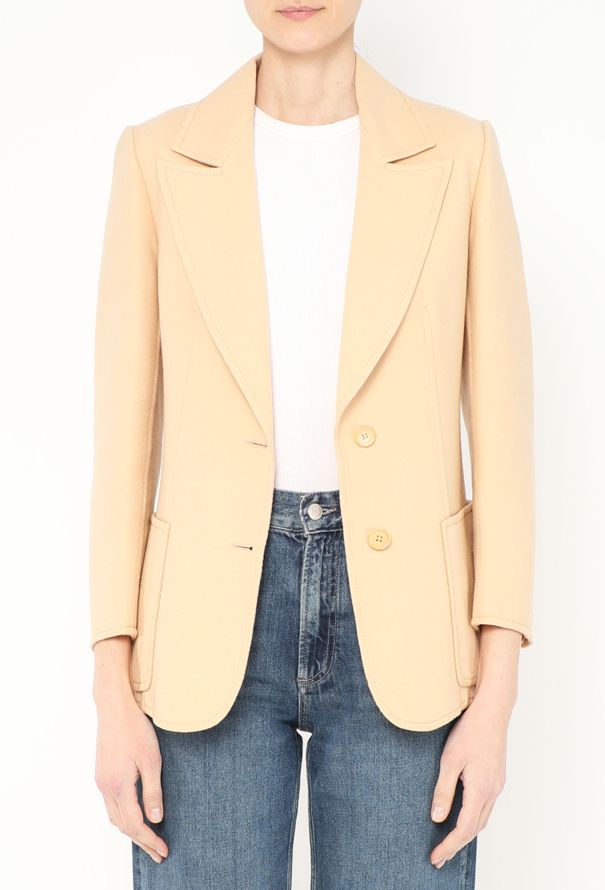 Céline Vintage Notched Twill Blazer - 1