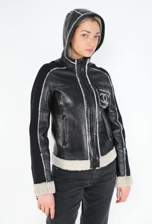 Chanel Fall 2008 'CC' Shearling Hooded Jacket - 6