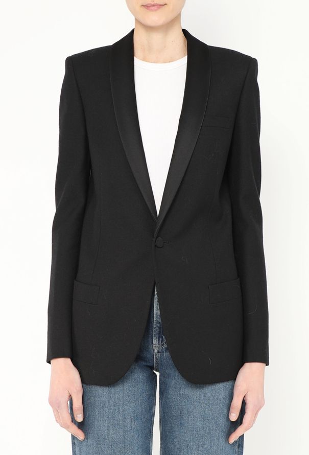 Saint Laurent Tailored Shawl Smoking Blazer - 4