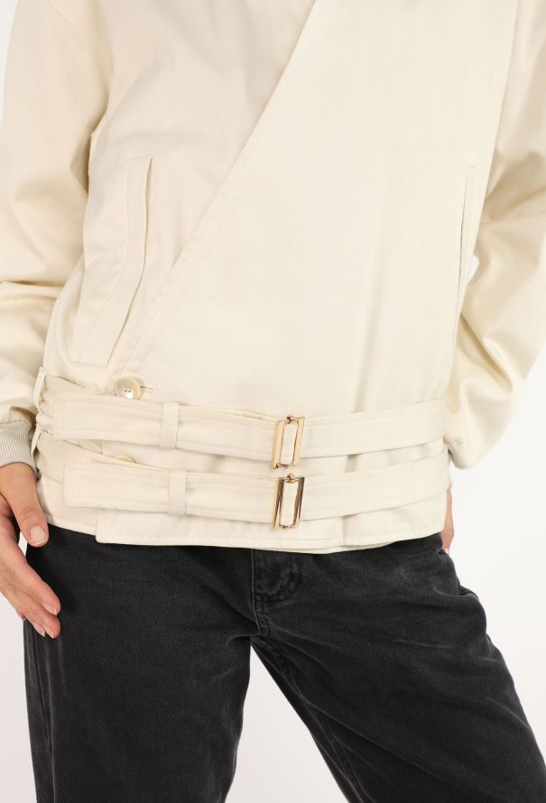 Saint Laurent Elbaz Belted Wrap Bomber Jacket, 2000 - 7