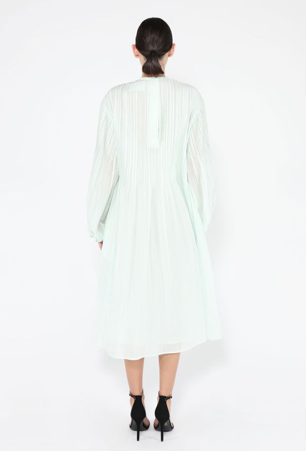 Jil Sander Cotton Muslin Pleated Dress, Resort 2025 - 5