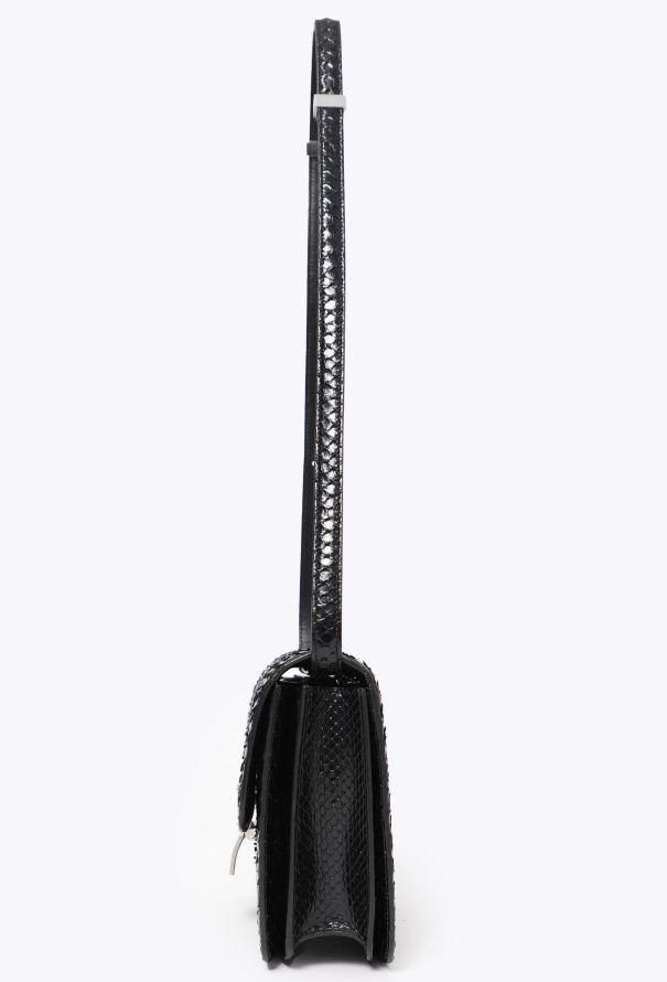 Céline Classic Black Python Bag - 5