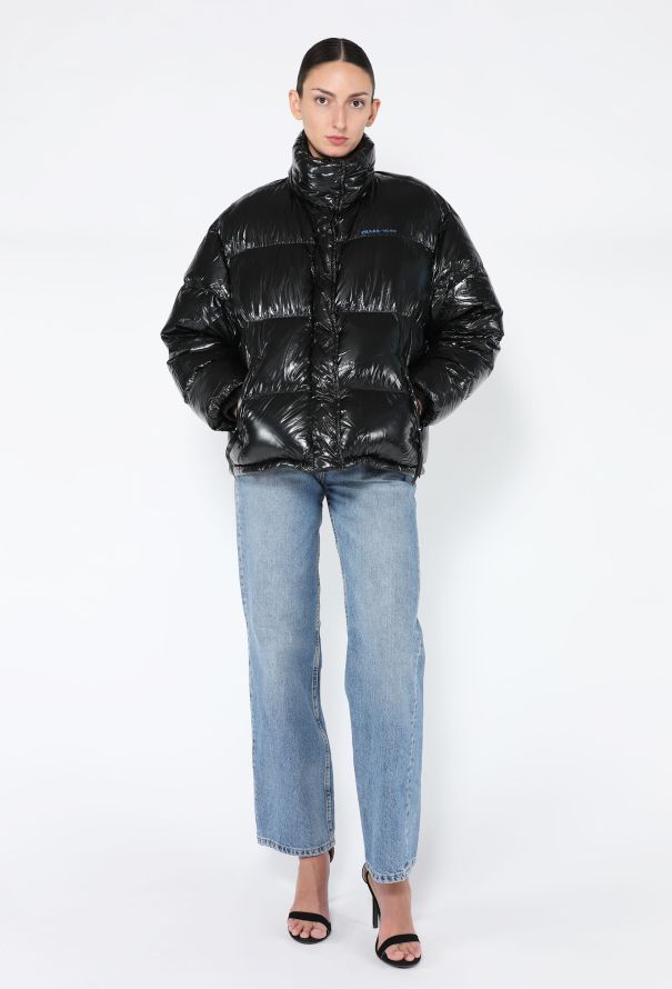 Prada 2018 Cropped Drawstring Nylon Down Jacket - 2