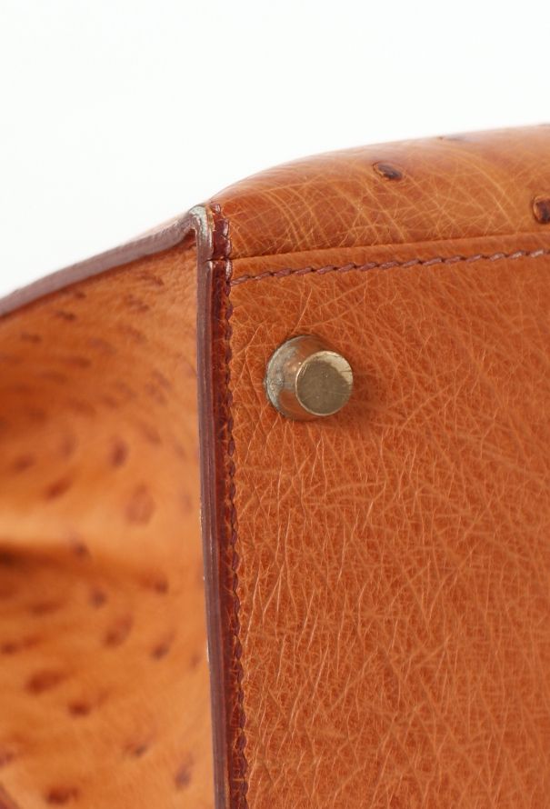 Hermès Gold Ostrich Sellier Kelly 28 - 11 Hermès Gold Ostrich Sellier Kelly 28 - 11