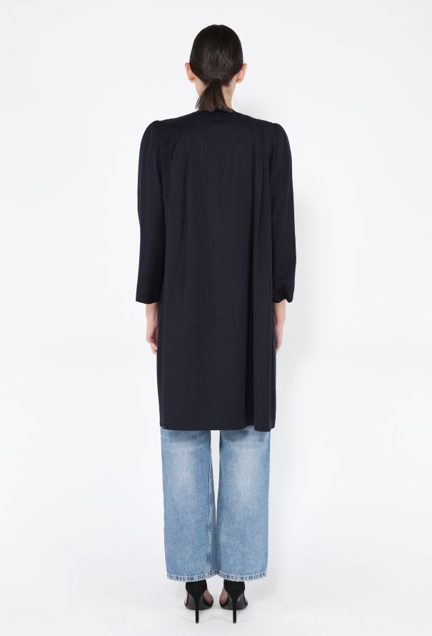 Valentino Pleated Front Wool Coat, 1990s - 6
