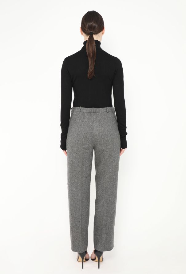 Saint Laurent '70s Felted Straight-Leg Trousers - 4 Saint Laurent '70s Felted Straight-Leg Trousers - 4