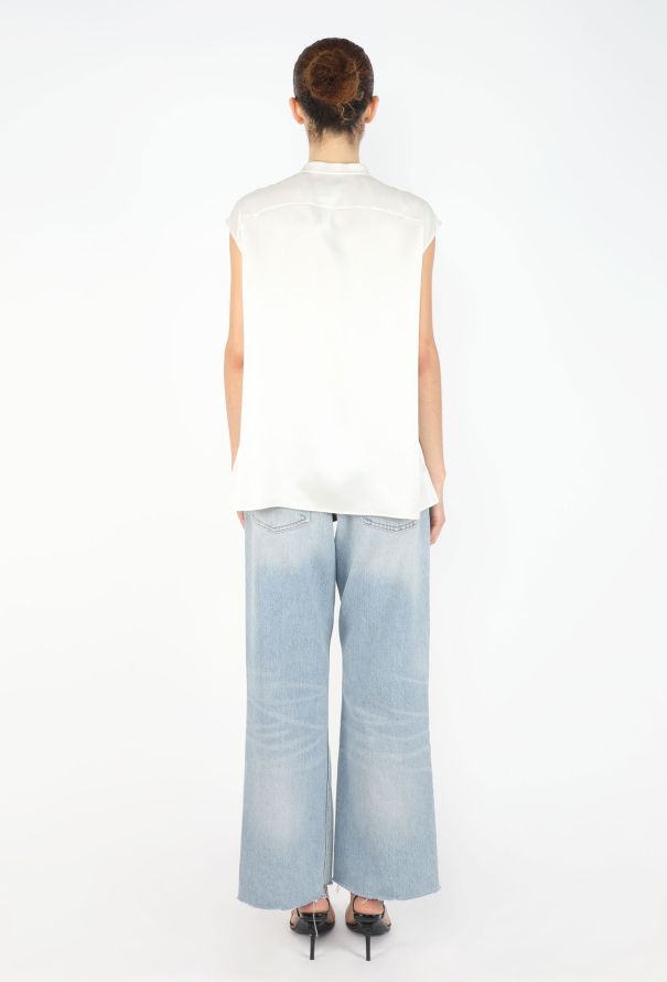 Chanel Pleated Silk Bib Blouse, 2020 - 5