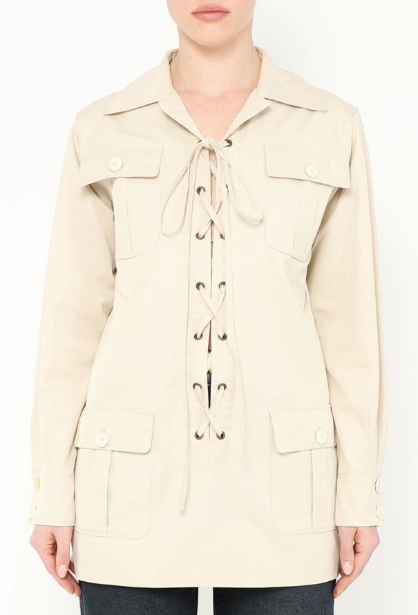 Saint Laurent ICONIC 1968 Saharan Lace-Up Tunic - 1