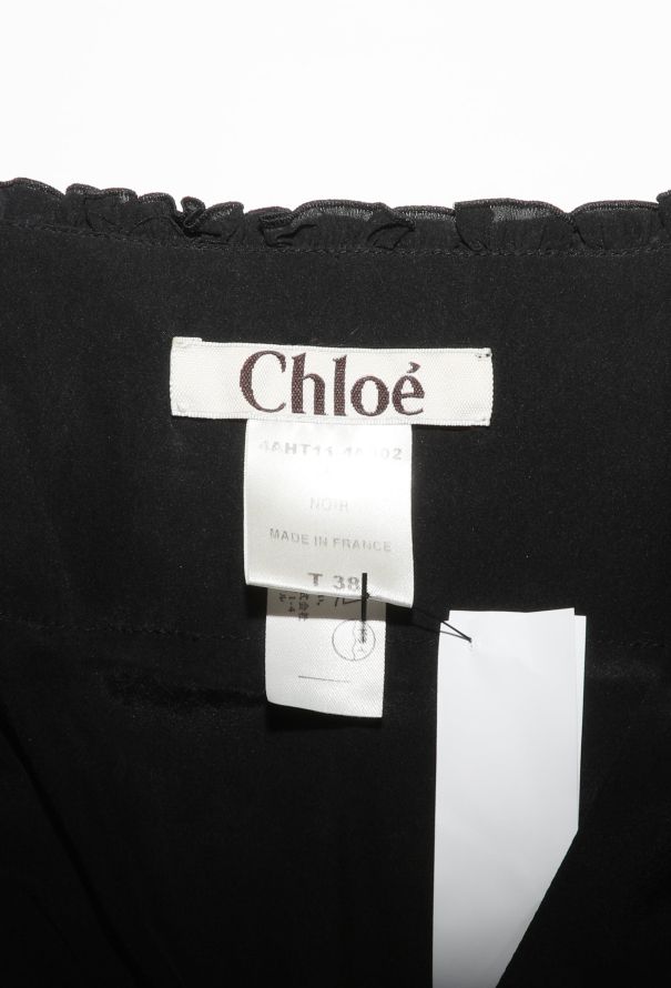 Chloé 2004 Cinched Keyhole Silk Blouse - 5