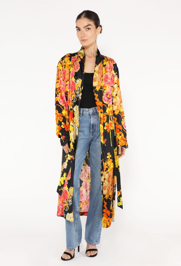 Dries Van Noten x Christian Lacroix S/S 2020 Peony Graphic Robe - 5