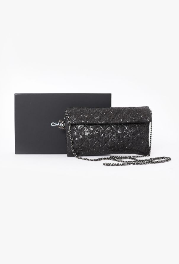 Chanel Black Iridescent Clutch With Chain - 11 Chanel Black Iridescent Clutch With Chain - 11