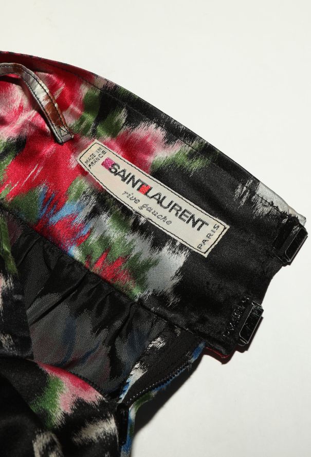 Saint Laurent RARE 1972 Ruffled Velvet Floral Ensemble - 7 Saint Laurent RARE 1972 Ruffled Velvet Floral Ensemble - 7