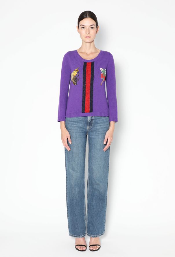 Gucci 2016 Appliqué Knit Sweater - 3