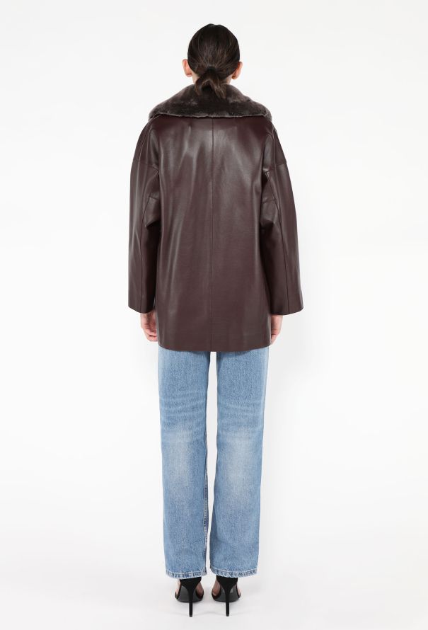 Hermès F/W 2024 Calfskin Fur Collar Peacoat - 8 Hermès F/W 2024 Calfskin Fur Collar Peacoat - 8