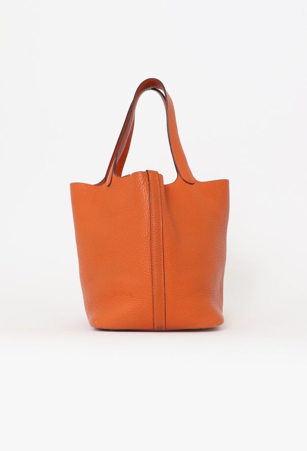 Hermès Orange Clémence Picotin 22 - 3 Hermès Orange Clémence Picotin 22 - 3