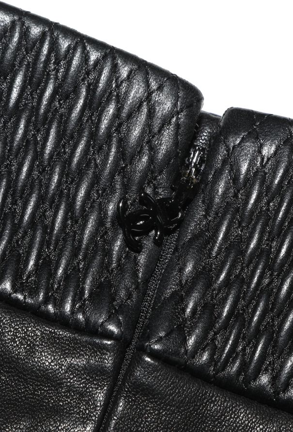 Chanel F/W 2009 Quilted Lambskin Skirt - 8