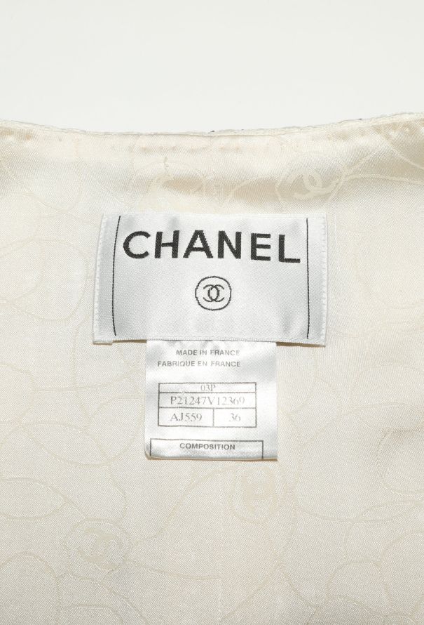 Chanel S/S 2003 Embellished Trim Tweed Jacket - 7